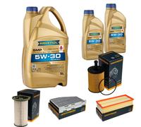 DENCKERMANN Controllo Set 7L RAVENOL SMP 5W-30 per VW Golf VI 2.0 TDI