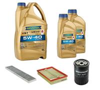 DENCKERMANN Controllo Set 7L RAVENOL Turbo VST 5W-40 per VW Sharan 1.9 TDI
