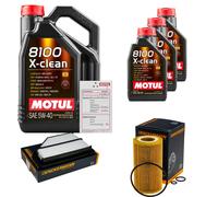 DENCKERMANN Controllo Set 8 L MOTUL 8100 X-CLEAN 5W-40 Per Honda CR-V II RD