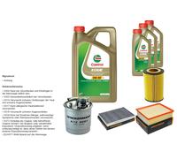 Denckermann Controllo Set 8L castrol edge 5W-30 C3 per Audi A4 Avant .2.5
