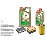 Denckermann Controllo Set 8L castrol edge 5W-30 C3 per Audi A4 Avant 2.5