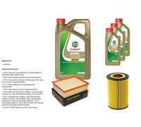 DENCKERMANN Controllo Set 8L CASTROL EDGE 5W-30 C3 Per Audi A4 Avant 2.5 TDI