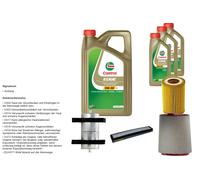 DENCKERMANN Controllo Set 8L CASTROL EDGE 5W-30 C3 Per BMW 3er Touring 318d