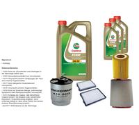 DENCKERMANN Controllo Set 8L CASTROL EDGE 5W-30 C3 Per BMW 5 Serie 520d