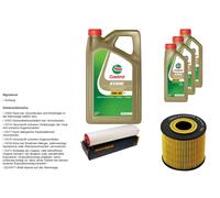 Denckermann Controllo Set 8L castrol edge 5W-30 C3 per BMW 5er Touring 530d