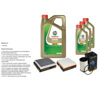 DENCKERMANN Controllo set 8L CASTROL EDGE 5W-30 C3 per Chevrolet Cruze