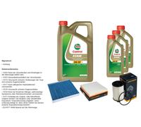 DENCKERMANN Controllo set 8L CASTROL EDGE 5W-30 C3 per Chevrolet Cruze