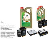 Denckermann Controllo Set 8L castrol edge 5W-30 C3 per Hyundai H-1 Viaggiare