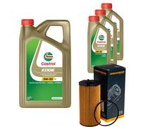 DENCKERMANN Controllo Set 8L CASTROL EDGE 5W-30 C3 Per Jeep Wrangler III 2.8