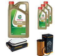 DENCKERMANN Controllo Set 8L CASTROL EDGE 5W-30 C3 Per Jeep Wrangler III 2.8