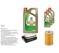 Denckermann Controllo Set 8L castrol edge 5W-30 C3 per Jeep Wrangler III 2.8