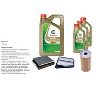 DENCKERMANN Controllo Set 8L CASTROL EDGE 5W-30 C3 Per KIA Stinger 3.3 T-GDi