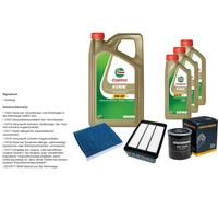 DENCKERMANN Controllo set 8L CASTROL EDGE 5W-30 C3 per Mitsubishi Lancer