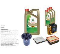 Denckermann Controllo Set 8L castrol edge 5W-30 C3 per Mozzo Nissan