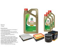 DENCKERMANN Controllo set 8L CASTROL EDGE 5W-30 C3 per Nissan NP300 Navara