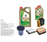 Denckermann Controllo Set 8L castrol edge 5W-30 C3 per Nissan Ruota