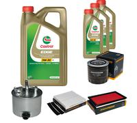 DENCKERMANN Controllo Set 8L CASTROL EDGE 5W-30 C3 Per Nissan X-Trail 2.2