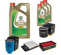 DENCKERMANN Controllo Set 8L CASTROL EDGE 5W-30 C3 Per Nissan X-Trail 2.2