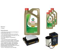 DENCKERMANN Controllo Set 8L CASTROL EDGE 5W-30 C3 Per Opel Antara 2.2 CDTi