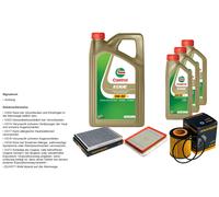 Denckermann Controllo Set 8L castrol edge 5W-30 C3 per Opel Astra H Twintop MT