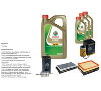 Denckermann Controllo Set 8L castrol edge 5W-30 C3 per Opel Vectra C Roulette