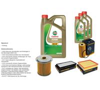 Denckermann Controllo Set 8L castrol edge 5W-30 C3 per Opel Vivaro Kasten