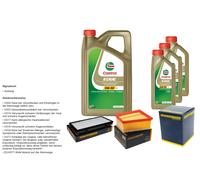 DENCKERMANN Controllo Set 8L CASTROL EDGE 5W-30 C3 Per Opel Vivaro Kasten