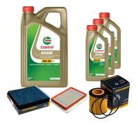 DENCKERMANN Controllo Set 8L CASTROL EDGE 5W-30 C3 Per Opel Zafira B 1.9