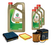 DENCKERMANN Controllo Set 8L CASTROL EDGE 5W-30 C3 Per Opel Zafira B 2.2