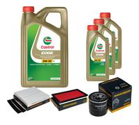 DENCKERMANN Controllo Set 8L CASTROL EDGE 5W-30 C3 Per Subaru Forester 2.0