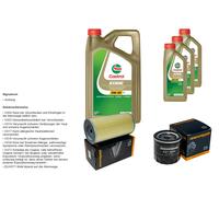 DENCKERMANN Controllo Set 8L CASTROL EDGE 5W-30 C3 Per Toyota Hiace IV Bus