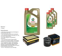 DENCKERMANN Controllo Set 8L CASTROL EDGE 5W-30 C3 Per Toyota Hilux VIII