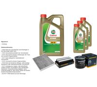 DENCKERMANN Controllo Set 8L CASTROL EDGE 5W-30 C3 Per Toyota Previa 2.0