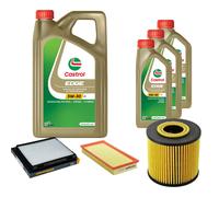 DENCKERMANN Controllo Set 8L CASTROL EDGE 5W-30 C3 Per Volvo V40 Kombi 1.8
