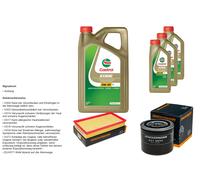 Denckermann Controllo Set 8L castrol edge 5W-30 C3 per Volvo V70 I 2.4 2.0