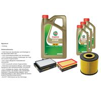 Denckermann Controllo Set 8L castrol edge 5W-30 C3 per Volvo V70 I 2.4 S70