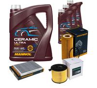 DENCKERMANN Controllo Set 8L MANNOL Ceramic 5W-40 Per Audi A4 Avant 2.0 TFSI