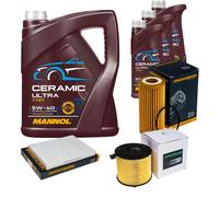 DENCKERMANN Controllo Set 8L MANNOL Ceramic 5W-40 Per Audi A4 Avant 2.0 TFSI