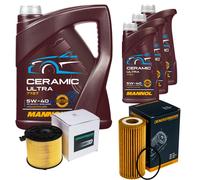 DENCKERMANN Controllo Set 8L MANNOL Ceramic 5W-40 Per Audi A4 Avant 2.0 TFSI