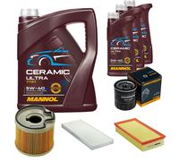 DENCKERMANN Controllo Set 8L MANNOL Ceramic 5W-40 Per Fiat Scudo Kasten 2.0