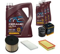 DENCKERMANN Controllo Set 8L MANNOL Ceramic 5W-40 Per Peugeot 807 2.2 HDi