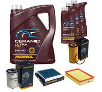 DENCKERMANN Controllo Set 8L MANNOL Ceramic 5W-40 Per Volvo V70 II 2.4 D5