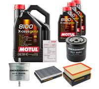 DENCKERMANN Controllo Set 8L MOTUL 8100 X-CESS 5W-40 Per Audi A4 Cabriolet
