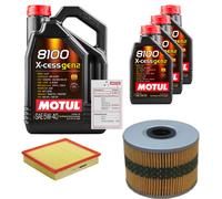 DENCKERMANN Controllo Set 8L MOTUL 8100 X-CESS 5W-40 Per Audi A8 4.2 Quattro