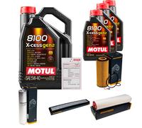 DENCKERMANN Controllo Set 8L MOTUL 8100 X-CESS 5W-40 Per BMW X3 3.0d 3er