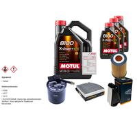 Denckermann Controllo Set 8L Motul 8100 x-Clean 0W-30 per