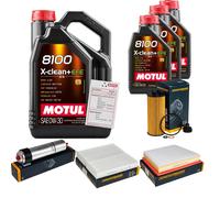 DENCKERMANN Controllo Set 8L MOTUL 8100 X-CLEAN 0W-30 Per BMW 2 Active