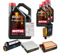DENCKERMANN Controllo Set 8L MOTUL 8100 X-CLEAN 0W-30 Per BMW 2 Active