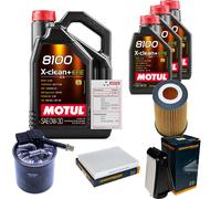 DENCKERMANN Controllo Set 8L MOTUL 8100 X-CLEAN 0W-30 Per Mercedes-Benz