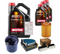 DENCKERMANN Controllo Set 8L MOTUL 8100 X-CLEAN 0W-30 Per Mercedes-Benz